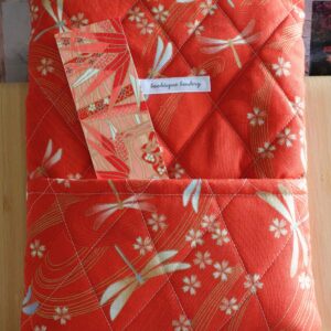 book sleeve - dragonfly red