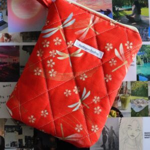 kindle sleeve - dragonfly red