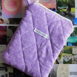kindle sleeve - cat purple