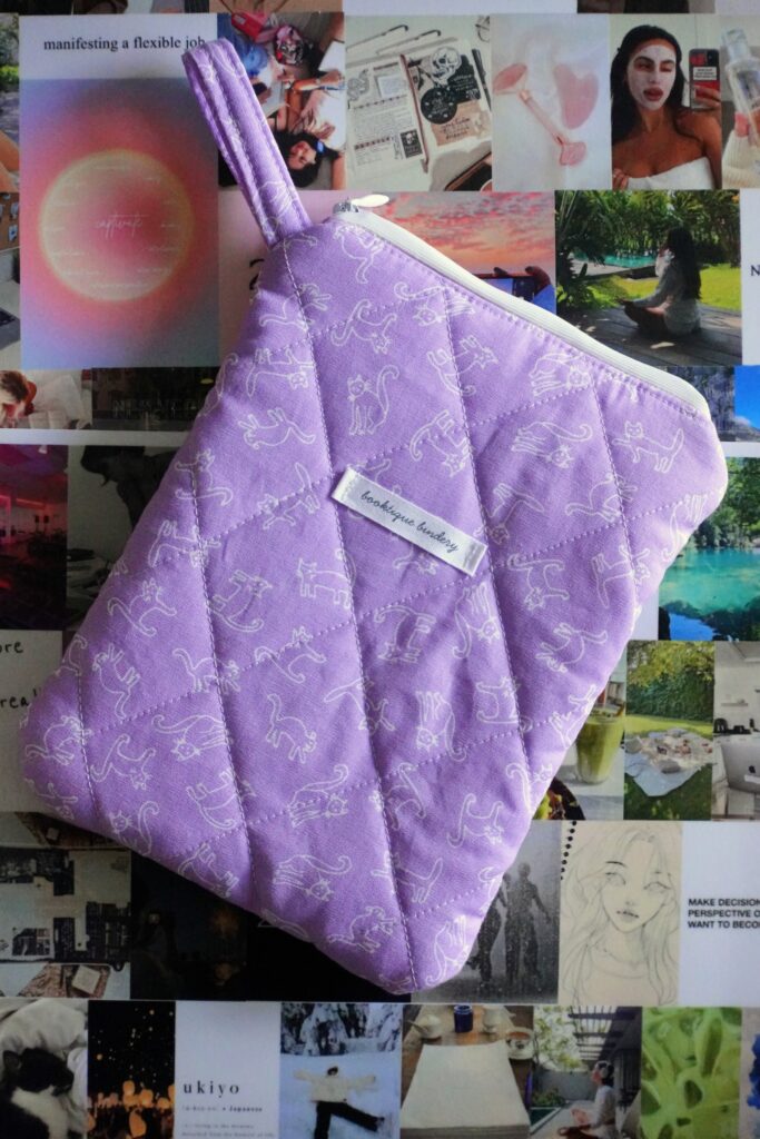 kindle sleeve - cat purple