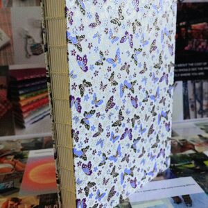 butterflies - watercolour book - coptic stitch (single thread)