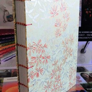 pine needles lined journal - coptic stitch (multi thread)