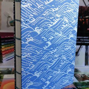 wave pattern lined journal - coptic stitch (single thread)
