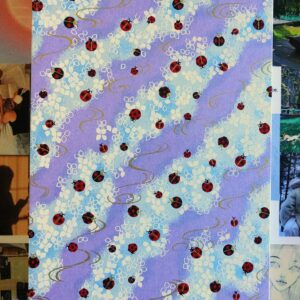 ladybird purple blank journal - french link stitch (single thread)