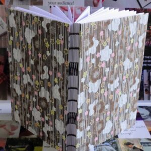 autumn blossom lined journal - french link stitch (single thread)