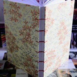 pine needle - lined journal - coptic stitch (single thread)