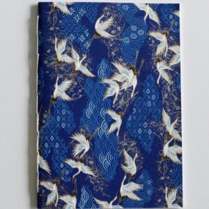 crane wave blue dotted booklet - chain stitch
