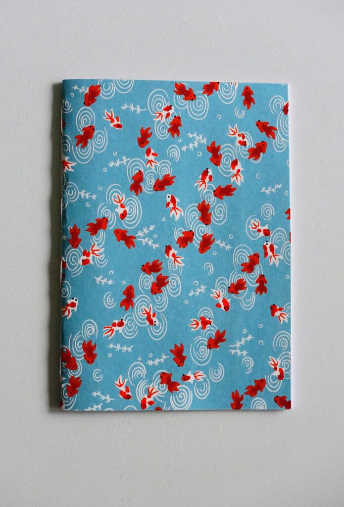 goldfish blue lined booklet - centre singer sewn stitch