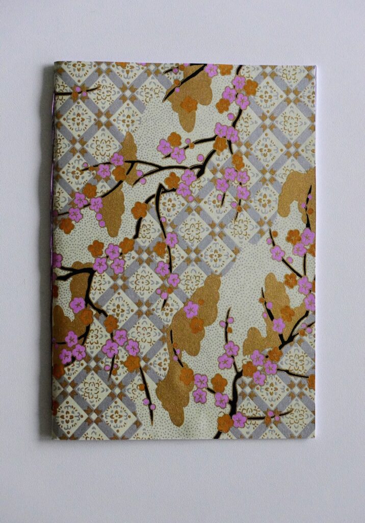plum blossoms purple blank booklet - twist stitch