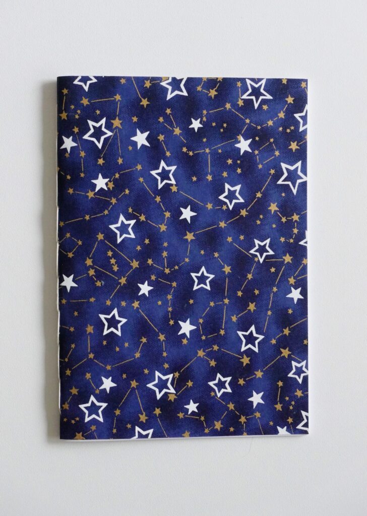 celestial stars - dotted booklet - chain stitch