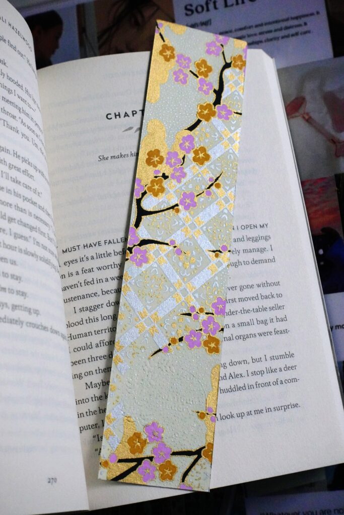 bookmark - plum blossom purple